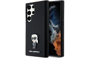 Handys - Cover & Cases - Karl Lagerfeld Silicone Ikonik Metal Pin case for Samsung Galaxy S24 Ultra - black - 3666339259259