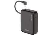 Powerbank (Akku) - Deltaco PB-CC101 Powerbank | Built-in fabric USB-C cable 20W + 1x USB-C Port | Black - 10000 mAh - PB-CC101
