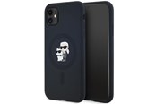 Handys - Cover & Cases - Karl Lagerfeld Silicone Karl&Choupette MagSafe case for iPhone 11 / Xr - black - 3666339253943