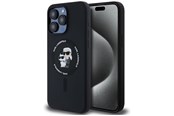 Handys - Cover & Cases - Karl Lagerfeld Silicone Karl&Choupette Ring MagSafe case for iPhone 15 Pro Max - black - 3666339254070