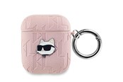 Handys - Anderes Zubehör - Karl Lagerfeld Monogram Choupette Head case for AirPods 1 / 2 - pink - 3666339283711