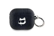 Handys - Anderes Zubehör - Karl Lagerfeld Monogram Choupette Head case for AirPods 3 - black - 3666339283612