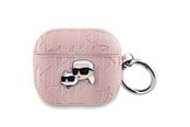 Handys - Anderes Zubehör - Karl Lagerfeld Monogram Karl & Choupette Head Case for AirPods 3 - Pink - 3666339283698