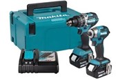 Haus & Garten - Makita DLX2575TJ CORDLESS COMBO KIT 2X5AH 18V - DLX2575TJ