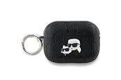 Handys - Anderes Zubehör - Karl Lagerfeld Monogram Karl & Choupette Head Case for AirPods Pro 2 - Black - 3666339283582