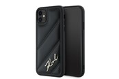 Handys - Cover & Cases - Karl Lagerfeld Diagonal Quilted Script case for iPhone 11 / Xr - black - 3666339252120