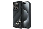 Handys - Cover & Cases - Karl Lagerfeld Diagonal Quilted Script case for iPhone 13 Pro Max - black - 3666339252175