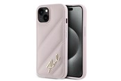 Handys - Cover & Cases - Karl Lagerfeld Diagonal Quilted Script case for iPhone 15 Plus / 14 Plus - pink - 3666339252519