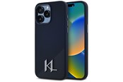 Handys - Cover & Cases - Karl Lagerfeld Silicone Shadow Metal Initial MagSafe Case for iPhone 15 Pro Black - 3666339252946