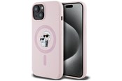 Handys - Cover & Cases - Karl Lagerfeld Silicone Karl&Choupette MagSafe iPhone 15 Case - Pink - 3666339254469