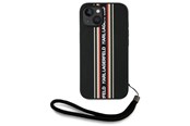 Handys - Cover & Cases - Karl Lagerfeld Saffiano Athleisure Stripes Cord iPhone 15 Case - Red - 3666339254605