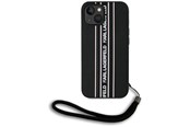 Handys - Cover & Cases - Karl Lagerfeld Saffiano Athleisure Stripes Cord iPhone 15 Case - Pink - 3666339254742