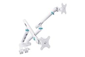 Wandhalterungen, AV-Halterungen & AV-Möbel - DIGITUS mounting kit - for 2 curved / flat panels - 2 x 10 kg - white - Max 20 kg - recommended for 35 " - DA-90472