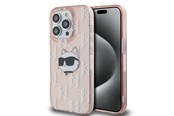 Handys - Cover & Cases - Karl Lagerfeld IML Choupette Head & Monogram case for iPhone 14 Pro - pink - 3666339286125
