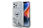 Handys - Cover & Cases - Karl Lagerfeld Liquid Glitter Choupette Head MagSafe Case for iPhone 12 / 12 Pro - Transparent - 3666339285630