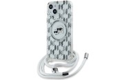 Handys - Cover & Cases - Karl Lagerfeld IML Crossbody Monogram Karl & Choupette Head MagSafe Case for iPhone 15 / 14 / 13 - Transparent - 3666339286842