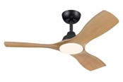 Lampen - Philips Olas Fan ceiling 42' 30W+24W BK&Wood - 929004750401