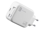Handys - Adapter und Ladegeräte - CELLULAR line power adapter - retractable - 24 pin USB-C (female) 24 pin USB-C (male) - 65 Watt - ACHROLLUSBCGAN65WW