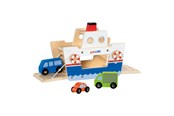 Holzspielzeug - Goki Wooden Ferry with 3 Vehicles - 53766