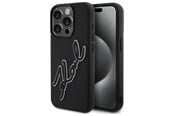 Handys - Cover & Cases - Karl Lagerfeld 3D Rubber Signature Case for iPhone 15 Pro Max - Black - 3666339257576