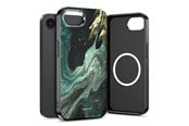 Handys - Cover & Cases - Tech-Protect Lamano MagSafe Case for iPhone 16e / 17e - Black & Green - 5906302392650