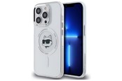 Handys - Cover & Cases - Karl Lagerfeld IML Metal Choupette Head MagSafe iPhone 14 Pro Case - White - 3666339284169