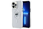 Handys - Cover & Cases - Karl Lagerfeld IML Metal Choupette Head MagSafe Case for iPhone 14 Pro Max - White - 3666339284176