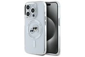 Handys - Cover & Cases - Karl Lagerfeld IML Metal Karl&Choupette Head MagSafe Case for iPhone 15 Pro Max - White - 3666339284350