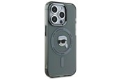 Handys - Cover & Cases - Karl Lagerfeld KLHMP15LHLSKIK iPhone 15 Pro 6.1" black/black hardcase IML Metal Karl Head MagSafe - 3666339284480