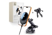 Handys - Adapter und Ladegeräte - Tech-Protect V21 MagSafe Car Mount with Inductive Charger 25W QI2.2 for Cockpit / Windshield / Air Vent - Black - 5906302392902
