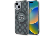 Handys - Cover & Cases - Karl Lagerfeld IML Monogram Karl & Choupette Head MagSafe iPhone 15 Plus Case - Black - 3666339284893