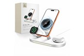 Handys - Adapter und Ladegeräte - Tech-Protect A51 MagSafe 3in1 25W QI2.2 Wireless Charger - White - 5906302392971