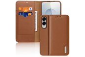 Handys - Cover & Cases - Dux Ducis Hivo Case for Samsung Galaxy S25 Edge with Flip and RFID Protection - Brown - 6971824157857