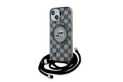 Handys - Cover & Cases - Karl Lagerfeld IML Crossbody Monogram Karl & Choupette Head MagSafe Case for iPhone 15 / 14 / 13 - Black - 3666339286422