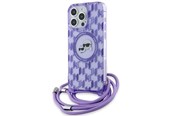 Handys - Cover & Cases - Karl Lagerfeld IML Crossbody Monogram Karl & Choupette Head MagSafe Case for iPhone 15 Pro Max - Purple - 3666339286736