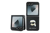 Handys - Cover & Cases - Karl Lagerfeld Saffiano Monogram Case for Samsung Galaxy Z Flip 6 - Black - 3666339322441