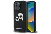 Handys - Cover & Cases - Karl Lagerfeld Silicone Case Heads Print MagSafe for iPhone 16 Pro - Black - 3666339319540