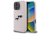 Handys - Cover & Cases - Karl Lagerfeld Silicone Nauble Heads Print MagSafe Case for iPhone 16 Pro Max - Pink - 3666339319595