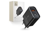 Handys - Adapter und Ladegeräte - Tech-Protect C30W Mains Charger USB-C PD 30W / USB-A QC 3.0 - Black - 9589046926808