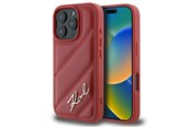 Handys - Cover & Cases - Karl Lagerfeld Quilted Signature iPhone 16 Pro Case - Red - 3666339317782