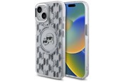 Handys - Cover & Cases - Karl Lagerfeld IML Monogram Karl & Choupette Head MagSafe iPhone 15 Case - Clear - 3666339285302