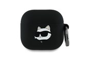 Handys - Anderes Zubehör - Karl Lagerfeld Silicone Choupette Head 3D Case for AirPods 4 - Black - 3666339398026