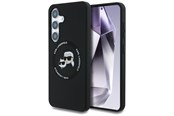 Handys - Cover & Cases - Karl Lagerfeld Silicone Double Heads And Circle MagSafe Samsung Galaxy S25 Plus case black - 3666339450168