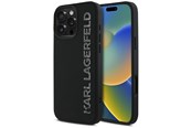Handys - Cover & Cases - Karl Lagerfeld HC 3D Rubber Elongated Glitter iPhone 16 Pro Case - Black - 3666339357023