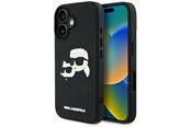 Handys - Cover & Cases - Karl Lagerfeld HC 3D Rubber Double Heads iPhone 16 Case - Black - 3666339402167