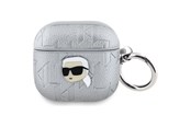 Handys - Anderes Zubehör - Karl Lagerfeld Monogram Karl Head case for AirPods 4 - silver - 3666339452155