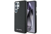 Handys - Cover & Cases - Karl Lagerfeld Saffiano Full Wrapped Elongated Metal Logo MagSafe Case for Samsung Galaxy S25 Ultra - Black - 3666339450250