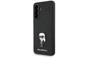 Handys - Cover & Cases - Karl Lagerfeld Fixed Glitter Ikonik Logo Metal Pin Case for Samsung Galaxy A56 - Black - 3666339454487
