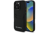 Handys - Cover & Cases - Karl Lagerfeld HC Grained PU Cardslot Metal Elong Case for iPhone 16 Pro Max - Black - 3666339355432