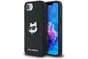 Handys - Cover & Cases - Karl Lagerfeld Monogram Choupette Head Pin iPhone 16e Case - Black - 3666339454159